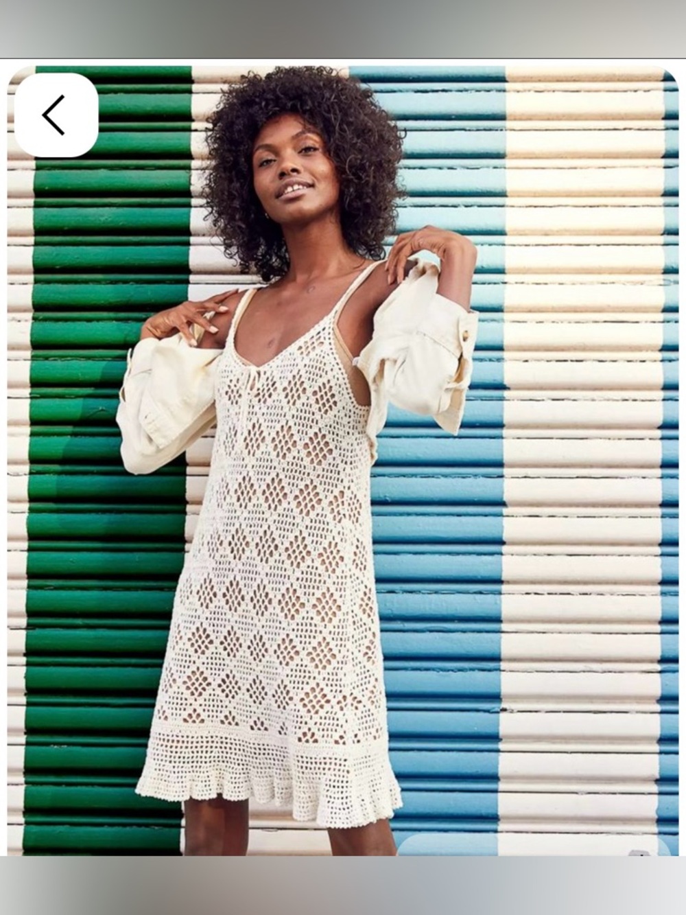 Aerie Crochet Coverup Mini Dress